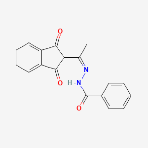 N-[(Z)-1-(1,3-dioxoinden-2-yl)ethylideneamino]benzamide