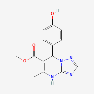 molecular formula C14H14N4O3 B2650483 Methyl 7-(4-hydroxyphenyl)-5-methyl-4,7-dihydro[1,2,4]triazolo[1,5-a]pyrimidine-6-carboxylate CAS No. 329796-06-7