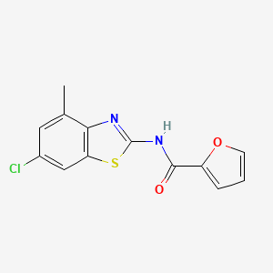 molecular formula C13H9ClN2O2S B2650488 N-(6-chloro-4-methyl-1,3-benzothiazol-2-yl)furan-2-carboxamide CAS No. 905681-70-1