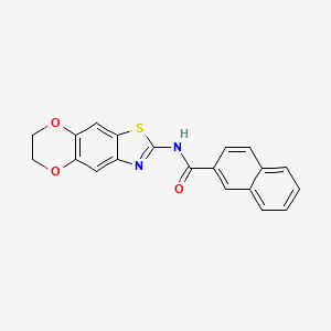 molecular formula C20H14N2O3S B2650489 N-{10,13-dioxa-4-thia-6-azatricyclo[7.4.0.0^{3,7}]trideca-1,3(7),5,8-tetraen-5-yl}naphthalene-2-carboxamide CAS No. 892849-96-6