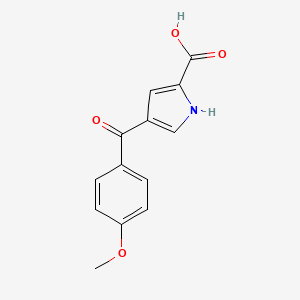 molecular formula C13H11NO4 B2650494 4-(4-methoxybenzoyl)-1H-pyrrole-2-carboxylic Acid CAS No. 886361-13-3
