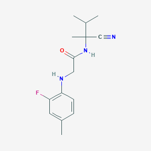 molecular formula C15H20FN3O B2650502 N-(1-cyano-1,2-dimethylpropyl)-2-[(2-fluoro-4-methylphenyl)amino]acetamide CAS No. 1211009-44-7