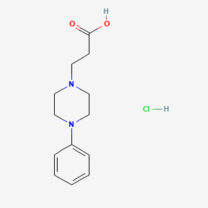 molecular formula C13H19ClN2O2 B2650503 3-(4-Phenylpiperazin-1-yl)propanoic acid hydrochloride CAS No. 1177355-99-5