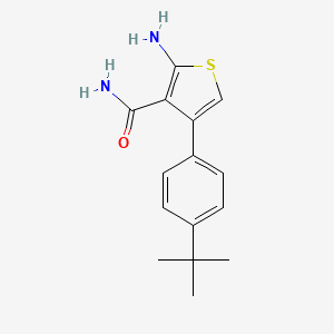 molecular formula C15H18N2OS B2650505 2-氨基-4-(4-叔丁基苯基)噻吩-3-甲酰胺 CAS No. 861432-81-7