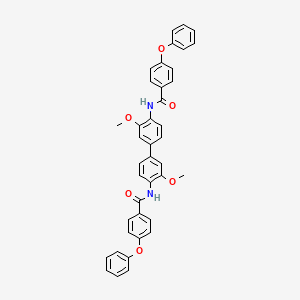 molecular formula C40H32N2O6 B2650510 N-[3,3'-Dimethoxy-4'-(4-phenoxybenzamido)-[1,1'-biphenyl]-4-YL]-4-phenoxybenzamide CAS No. 324758-88-5