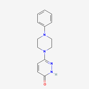 molecular formula C14H16N4O B2650516 6-(4-Phenylpiperazin-1-yl)pyridazin-3-ol CAS No. 362661-29-8