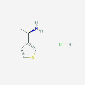 B2650526 (1R)-1-Thiophen-3-ylethanamine;hydrochloride CAS No. 2418596-35-5
