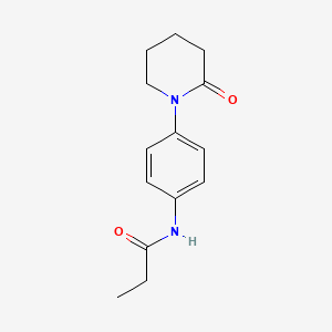 molecular formula C14H18N2O2 B2650530 N-[4-(2-oxopiperidin-1-yl)phenyl]propanamide CAS No. 923081-68-9