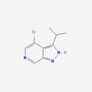 molecular formula C9H10BrN3 B2650541 4-BROMO-3-(PROPAN-2-YL)-1H-PYRAZOLO[3,4-C]PYRIDINE CAS No. 1256836-77-7