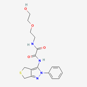 molecular formula C17H20N4O4S B2650574 N-[2-(2-hydroxyethoxy)ethyl]-N'-{2-phenyl-2H,4H,6H-thieno[3,4-c]pyrazol-3-yl}ethanediamide CAS No. 899969-36-9