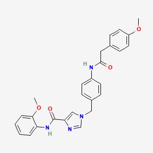 N-(2-methoxyphenyl)-1-(4-(2-(4-methoxyphenyl)acetamido)benzyl)-1H-imidazole-4-carboxamide