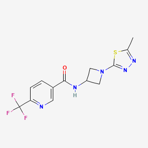 N-[1-(5-Methyl-1,3,4-thiadiazol-2-yl)azetidin-3-yl]-6-(trifluoromethyl)pyridine-3-carboxamide