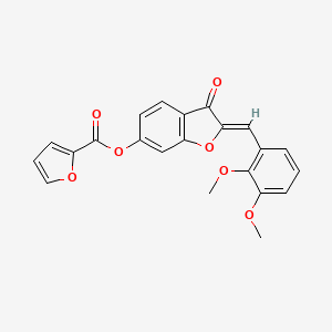 (Z)-2-(2,3-dimethoxybenzylidene)-3-oxo-2,3-dihydrobenzofuran-6-yl furan-2-carboxylate