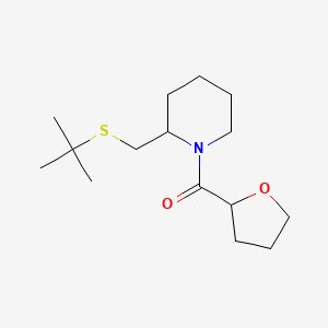 (2-((Tert-butylthio)methyl)piperidin-1-yl)(tetrahydrofuran-2-yl)methanone
