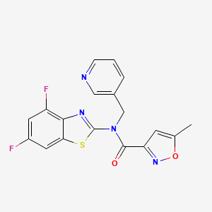 N-(4,6-difluorobenzo[d]thiazol-2-yl)-5-methyl-N-(pyridin-3-ylmethyl)isoxazole-3-carboxamide