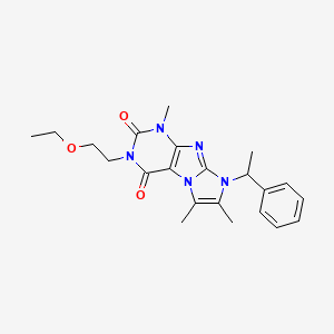 3-(2-ethoxyethyl)-1,6,7-trimethyl-8-(1-phenylethyl)-1H-imidazo[2,1-f]purine-2,4(3H,8H)-dione