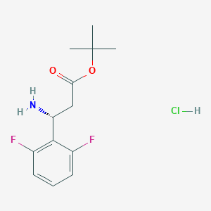 Tert-butyl (3R)-3-amino-3-(2,6-difluorophenyl)propanoate;hydrochloride