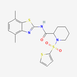 B2650620 N-(4,7-dimethylbenzo[d]thiazol-2-yl)-1-(thiophen-2-ylsulfonyl)piperidine-2-carboxamide CAS No. 1098693-15-2