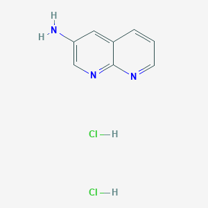 molecular formula C8H9Cl2N3 B2650643 1,8-Naphthyridin-3-amine dihydrochloride CAS No. 2418726-84-6