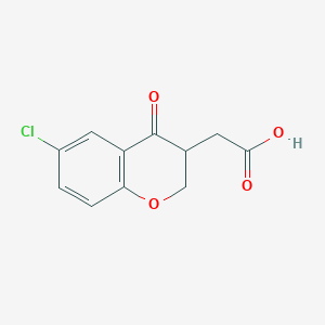 2-(6-chloro-4-oxo-3,4-dihydro-2H-1-benzopyran-3-yl)acetic acid
