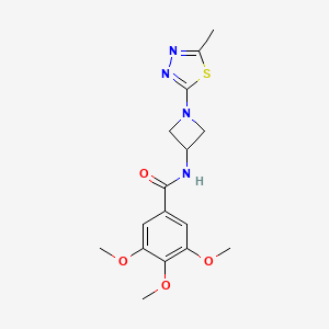 3,4,5-Trimethoxy-N-[1-(5-methyl-1,3,4-thiadiazol-2-yl)azetidin-3-yl]benzamide