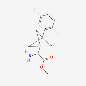 Methyl 2-amino-2-[3-(5-fluoro-2-methylphenyl)-1-bicyclo[1.1.1]pentanyl]acetate