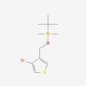 molecular formula C11H19BrOSSi B2650673 (4-溴噻吩-3-基)甲氧基-叔丁基-二甲基硅烷 CAS No. 2287282-51-1