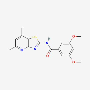molecular formula C17H17N3O3S B2650681 N-(5,7-dimethylthiazolo[4,5-b]pyridin-2-yl)-3,5-dimethoxybenzamide CAS No. 1021020-42-7