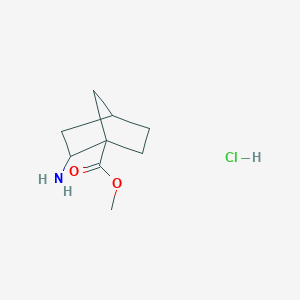 molecular formula C9H16ClNO2 B2650687 methyl 2-aminobicyclo[2.2.1]heptane-1-carboxylate hydrochloride CAS No. 2287342-48-5