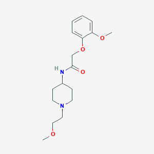 molecular formula C17H26N2O4 B2650724 N-[1-(2-Methoxyethyl)piperidin-4-YL]-2-(2-methoxyphenoxy)acetamide CAS No. 1421530-38-2