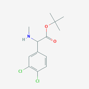 molecular formula C13H17Cl2NO2 B2650734 Tert-butyl 2-(3,4-dichlorophenyl)-2-(methylamino)acetate CAS No. 2248265-93-0