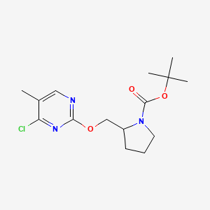 B2650735 tert-Butyl 2-(((4-chloro-5-methylpyrimidin-2-yl)oxy)methyl)pyrrolidine-1-carboxylate CAS No. 1289385-82-5