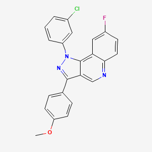 1-(3-chlorophenyl)-8-fluoro-3-(4-methoxyphenyl)-1H-pyrazolo[4,3-c]quinoline