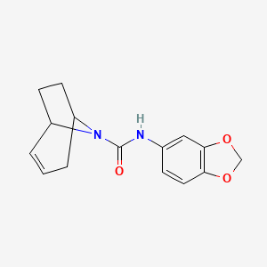 molecular formula C15H16N2O3 B2650741 N-(2H-1,3-benzodioxol-5-yl)-8-azabicyclo[3.2.1]oct-2-ene-8-carboxamide CAS No. 1797559-27-3