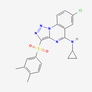 7-chloro-N-cyclopropyl-3-[(3,4-dimethylphenyl)sulfonyl][1,2,3]triazolo[1,5-a]quinazolin-5-amine