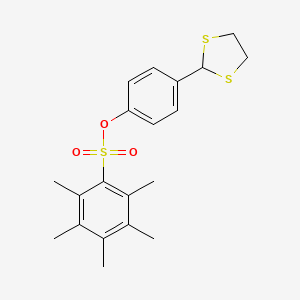 4-(1,3-Dithiolan-2-yl)phenyl 2,3,4,5,6-pentamethylbenzenesulfonate