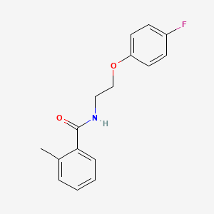 molecular formula C16H16FNO2 B2650755 N-[2-(4-fluorophenoxy)ethyl]-2-methylbenzamide CAS No. 1105209-63-9