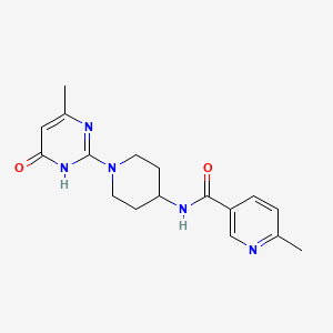 6-methyl-N-(1-(4-methyl-6-oxo-1,6-dihydropyrimidin-2-yl)piperidin-4-yl)nicotinamide