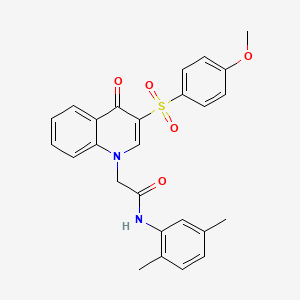 molecular formula C26H24N2O5S B2650762 N-(2,5-dimethylphenyl)-2-[3-(4-methoxybenzenesulfonyl)-4-oxo-1,4-dihydroquinolin-1-yl]acetamide CAS No. 872196-48-0