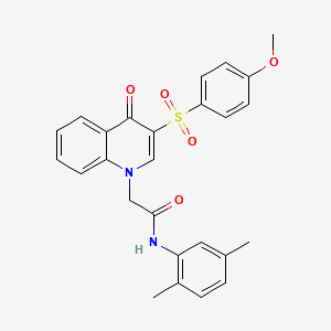 N-(2,5-dimethylphenyl)-2-[3-(4-methoxyphenyl)sulfonyl-4-oxoquinolin-1-yl]acetamide