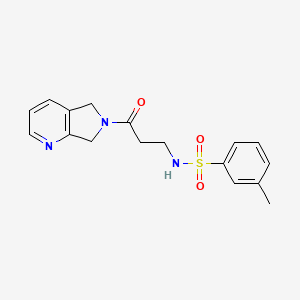 3-methyl-N-(3-oxo-3-(5H-pyrrolo[3,4-b]pyridin-6(7H)-yl)propyl)benzenesulfonamide