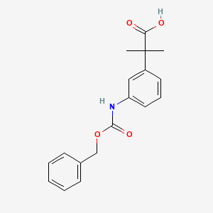 2-Methyl-2-[3-(phenylmethoxycarbonylamino)phenyl]propanoic acid