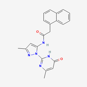 N-(3-methyl-1-(4-methyl-6-oxo-1,6-dihydropyrimidin-2-yl)-1H-pyrazol-5-yl)-2-(naphthalen-1-yl)acetamide