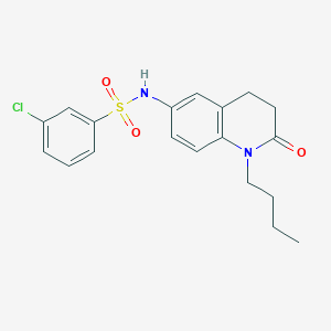 molecular formula C19H21ClN2O3S B2650795 N-(1-butyl-2-oxo-1,2,3,4-tetrahydroquinolin-6-yl)-3-chlorobenzene-1-sulfonamide CAS No. 946326-03-0