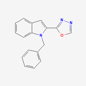 molecular formula C17H13N3O B2650800 1-benzyl-2-(1,3,4-oxadiazol-2-yl)-1H-indole CAS No. 921843-86-9