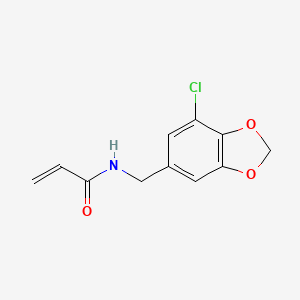 molecular formula C11H10ClNO3 B2650807 N-[(7-chloro-1,3-dioxaindan-5-yl)methyl]prop-2-enamide CAS No. 2411292-36-7