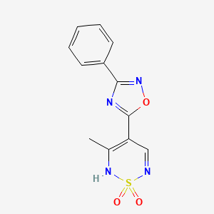 3-Methyl-4-(3-phenyl-1,2,4-oxadiazol-5-yl)-2H-1,2,6-thiadiazine 1,1-dioxide
