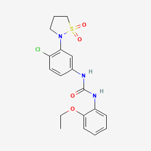 1-(4-Chloro-3-(1,1-dioxidoisothiazolidin-2-yl)phenyl)-3-(2-ethoxyphenyl)urea