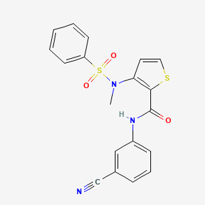 N-(3-cyanophenyl)-3-(N-methylphenylsulfonamido)thiophene-2-carboxamide
