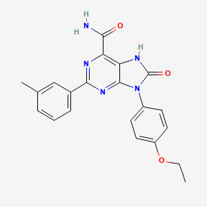 9-(4-ethoxyphenyl)-2-(3-methylphenyl)-8-oxo-7H-purine-6-carboxamide